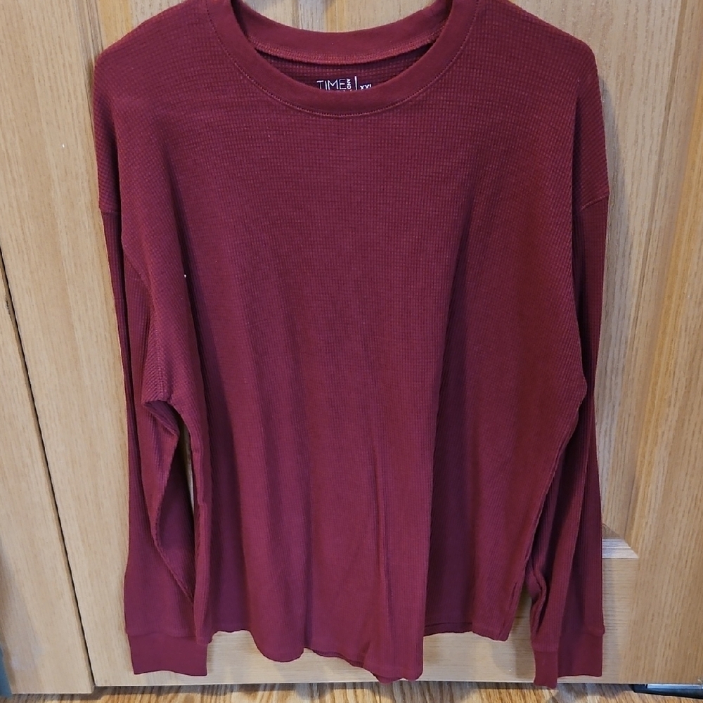 TIME And TRU Maroon Long Sleeve Top